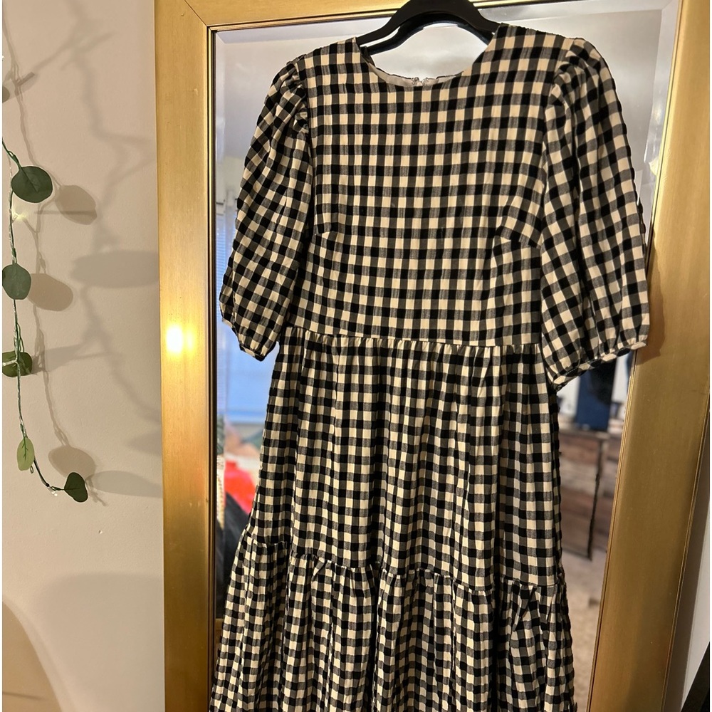 Moodie brand midi high low dress